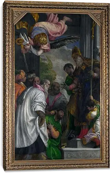 Постер на подрамнике - The Consecration of Saint Nicholas. Паоло Веронезе