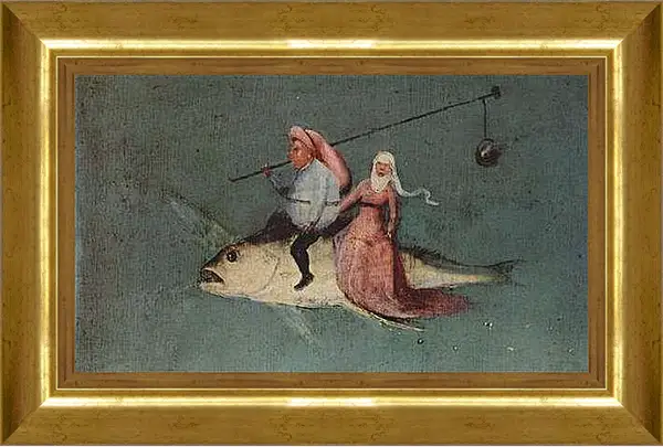Картина в раме - Antoniusaltar, Triptychon, Mitteltafel - Versuchung des Hl. Antonius. Иероним Босх