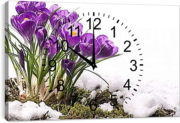 Часы картина - Цветочки