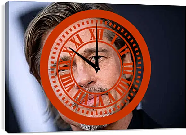 Часы картина - Брэд Питт. Brad Pitt