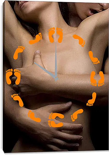 Часы картина - Объятия
