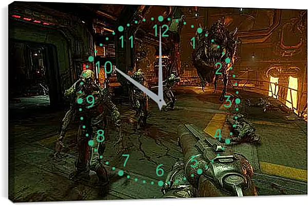 Часы картина - Doom 4
