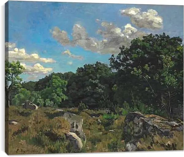 Постер на подрамнике - Пейзаж в Шайи. Жан Фредерик Базиль