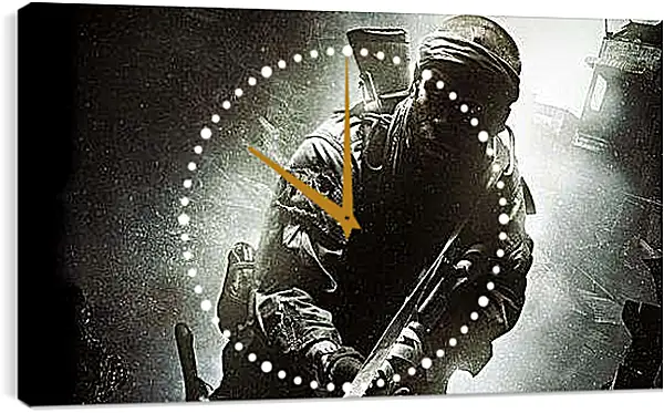 Часы картина - call of duty, soldier, gun