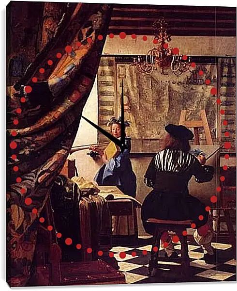 Часы картина - Die Allegorie der Malerei. Ян (Йоханнес) Вермеер