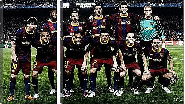 Модульная картина - Фото перед матчем ФК Барселона. FC Barcelona