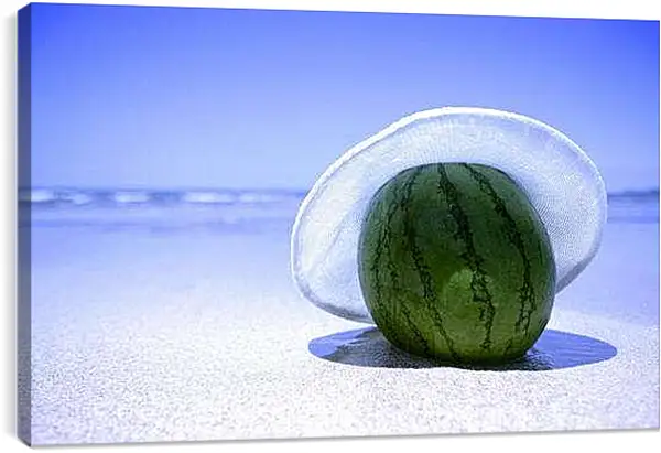 Постер на подрамнике - Арбуз в теньке. Арбузный Отпуск.