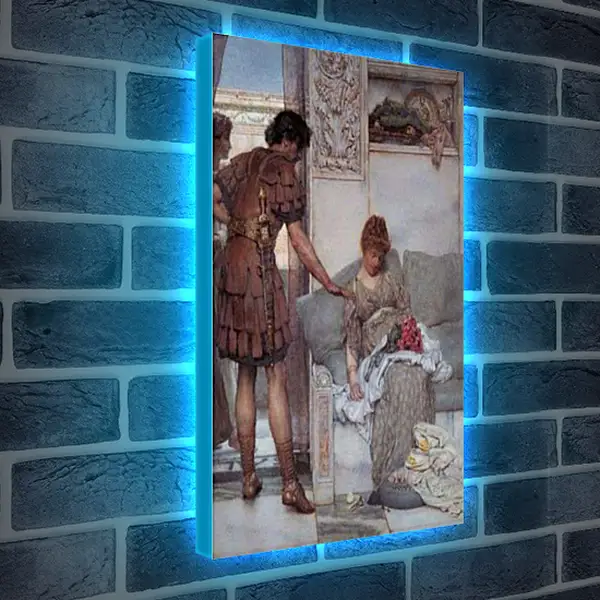 Лайтбокс световая панель - A Silent Greeting. Лоуренс Альма-Тадема