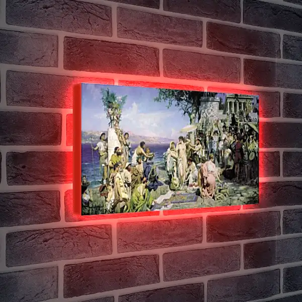 Лайтбокс световая панель - Фрина на празднике Посейдона в Элевзине. Семирадский Генрих