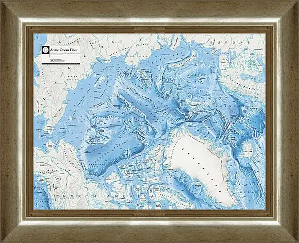 Картина в раме - Карта Арктической зоны