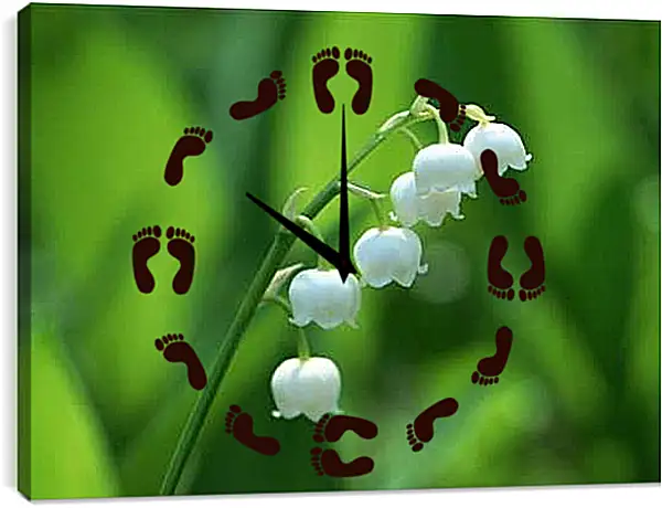 Часы картина - Ландыши