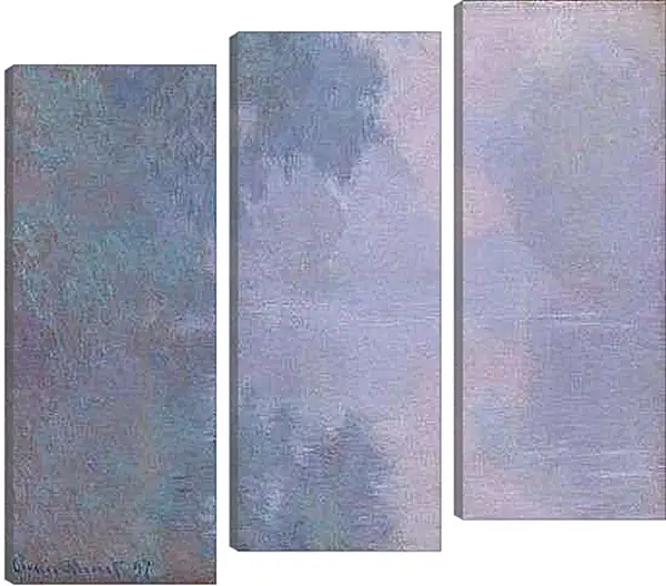 Модульная картина - Morning on the Seine. Клод Моне