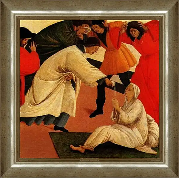 Картина в раме - Three miracles of saint Zenobius (detail 2) Сандро Боттичелли