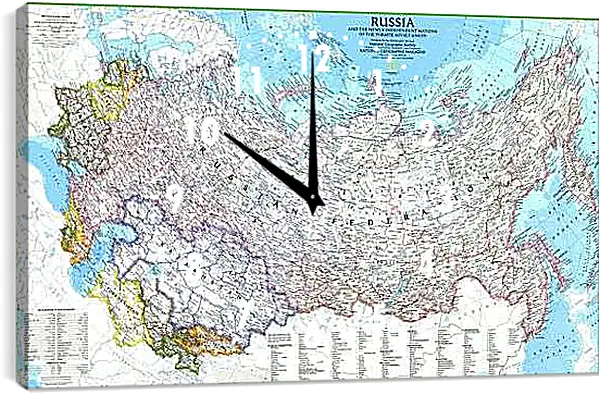 Часы картина - Карта России