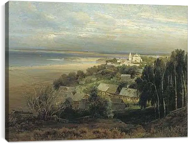 Постер на подрамнике - Печерский монастырь под Нижним Новгородом. Саврасов Алексей