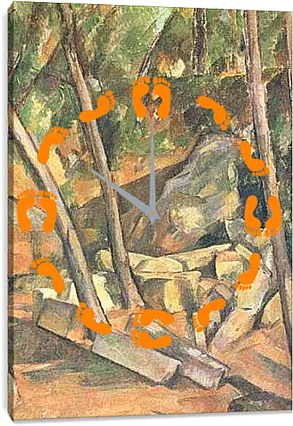 Часы картина - La Meule dans le Parc de Chateau Noir Detail (vers). Поль Сезанн