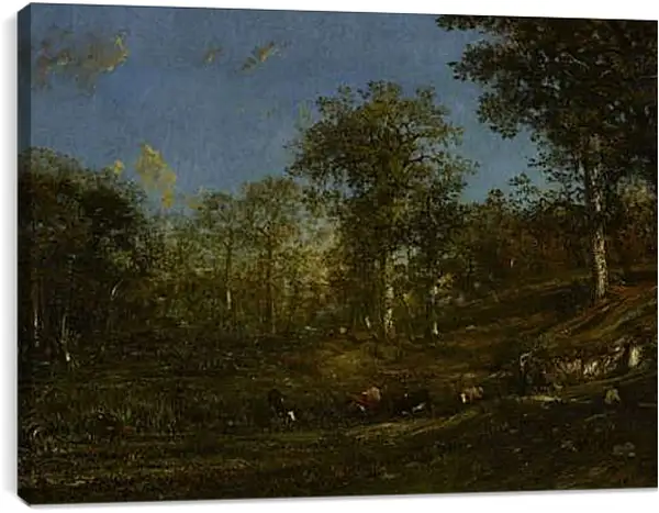 Постер на подрамнике - View of the Pastures of the Limousin. Жюль Дюпре