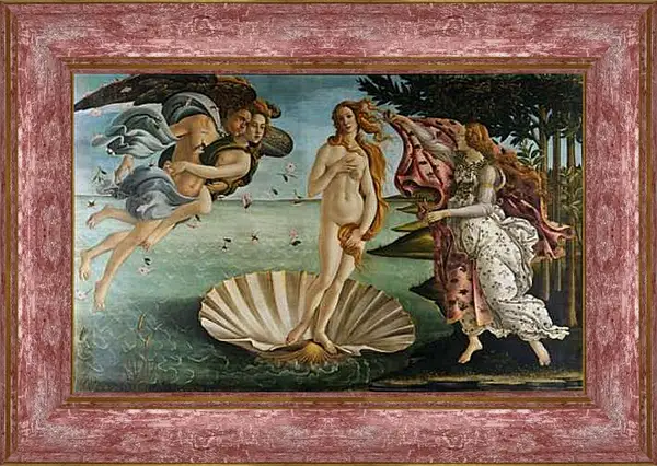 Картина в раме - Birth of Venus. Сандро Боттичелли