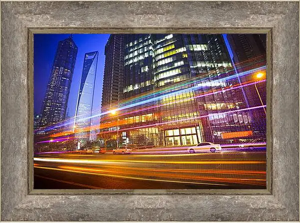 Картина в раме - Ночной город