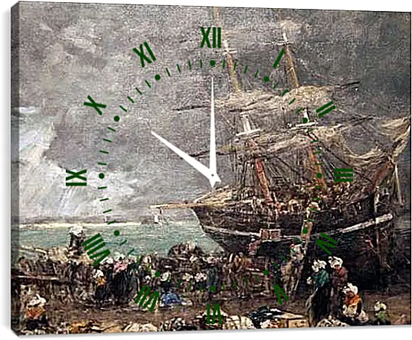 Часы картина - Return of the Terre-Neuvier. Эжен Буден