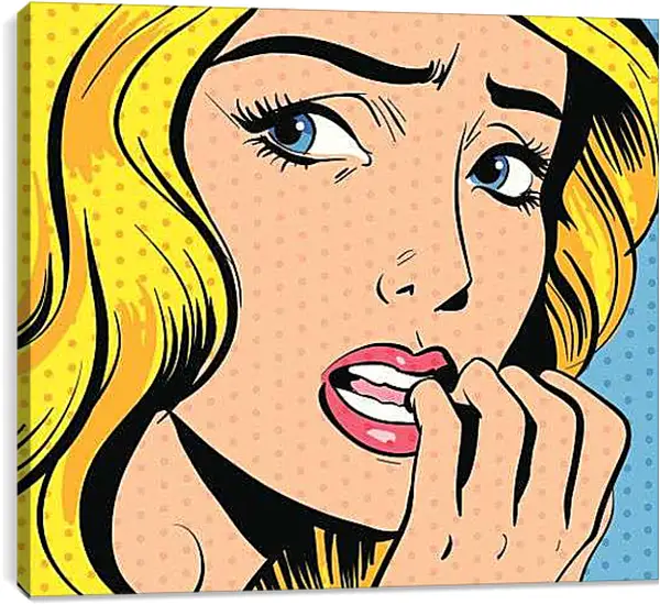 Постер на подрамнике - Девушка переживает