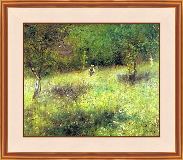 Картина в раме - Spring at Chatou. Пьер Огюст Ренуар