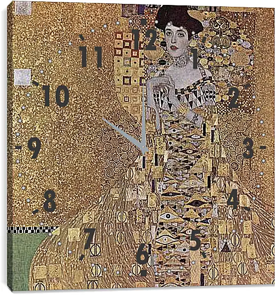 Часы картина - Портрет Адели Блох Бауер. Bewegtes Wasser. Густав Климт