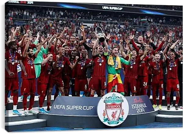 Постер на подрамнике - Победа в суперкубке. Ливерпуль. Liverpool