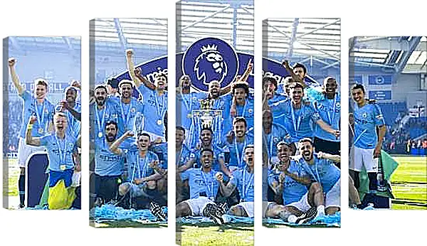 Модульная картина - Победа в АПЛ. ФК Манчестер Сити. FC Manchester City