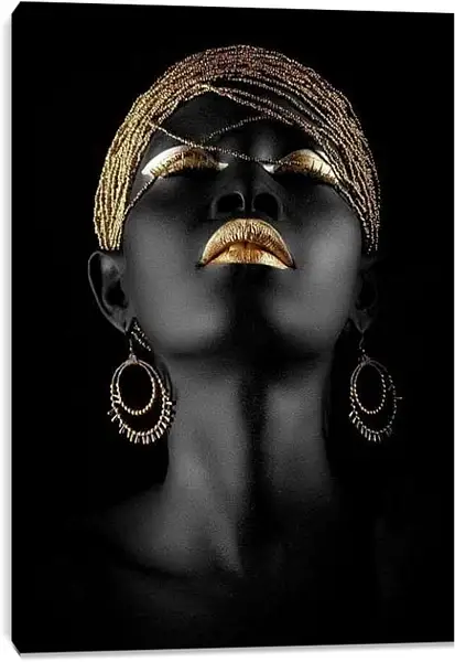 Постер на подрамнике - Девушка с закрытыми глазами