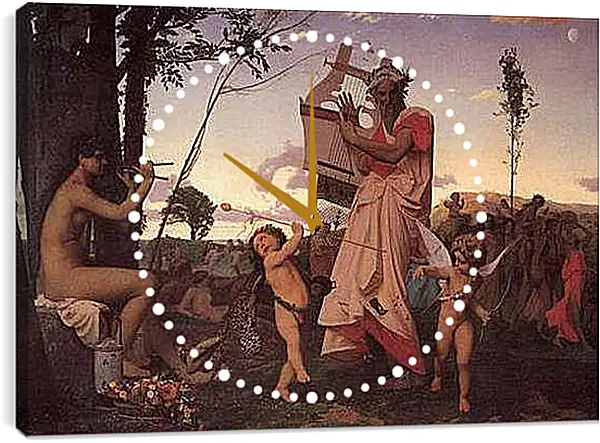 Часы картина - Anacreon, Bacchus and Cupid. Жан-Леон Жером