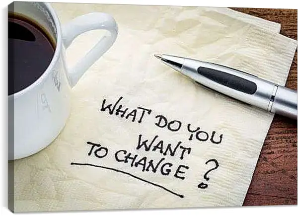 Постер на подрамнике - Что ты хочешь изменить