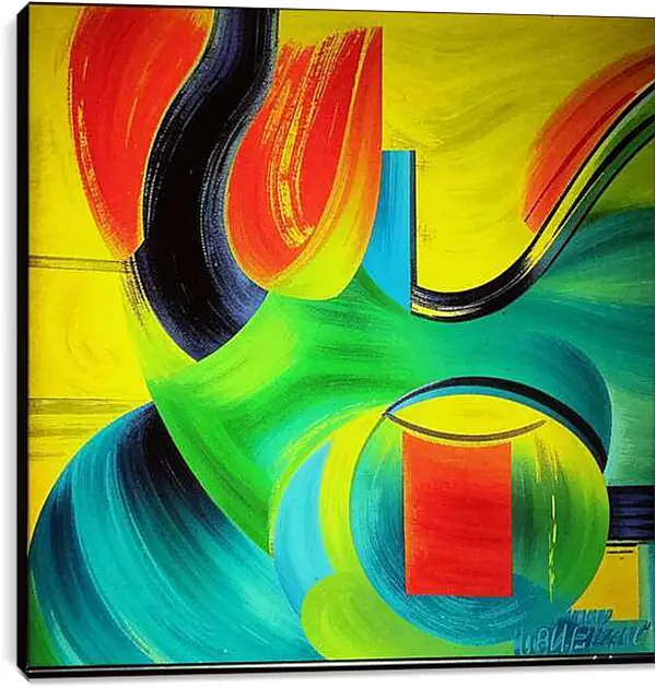 Постер на подрамнике - Вибрация абстрактной живописи1