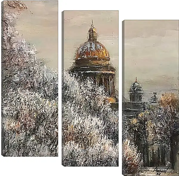 Модульная картина - Исаакиевский собор зимой
