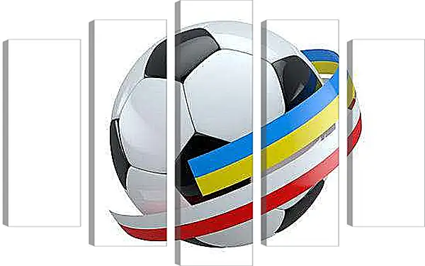 Модульная картина - Мяч на белом фоне