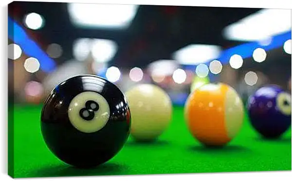 Постер на подрамнике - Бильярдные шары