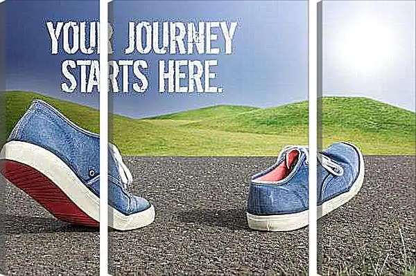 Модульная картина - Твоё путешествие начинается здесь