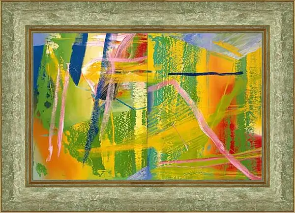 Картина в раме - Рихтер Герхард, диптих, Сирень, 1982