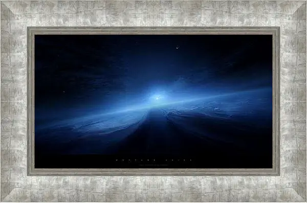 Картина в раме - Дорога на Нептуне в тумане