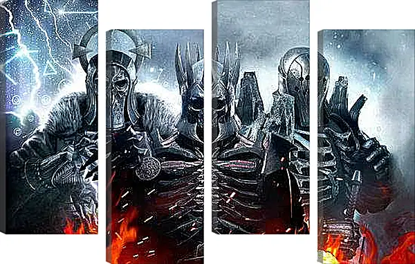 Модульная картина - The Witcher 3 (Ведьмак), воины Дикой охоты