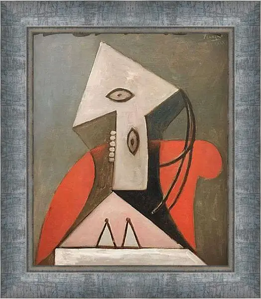 Картина в раме - Женщина в красном кресле. Пабло Пикассо