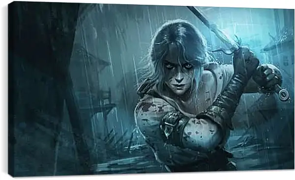 Постер на подрамнике - The Witcher (Ведьмак), Цирилла за работой