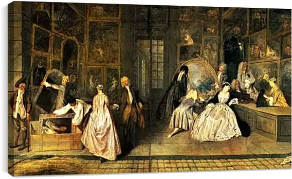 Постер на подрамнике - L'Enseigne de Gersaint. Жан Антуан Ватто