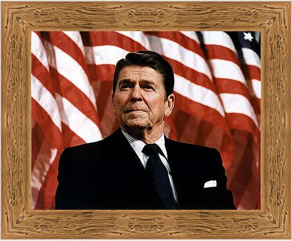 Картина в раме - Рональд Уилсон Рейган 40-й президент США