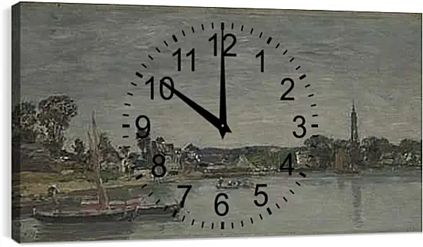 Часы картина - Hopital-Camfrout, Brittany. Эжен Буден