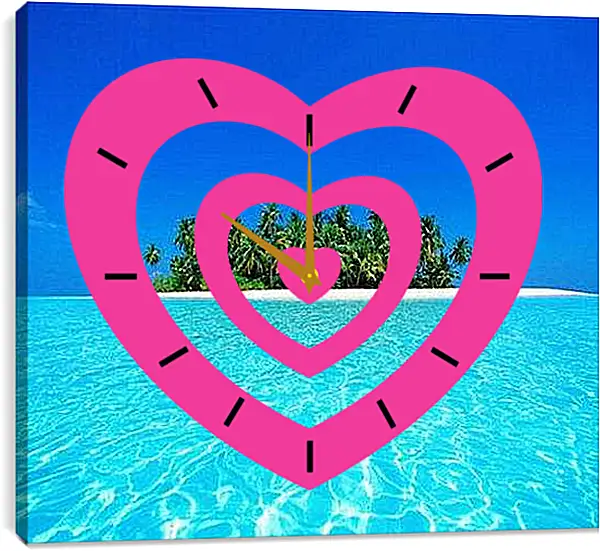 Часы картина - Райский остров