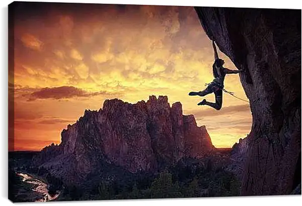 Постер на подрамнике - Скалолазание