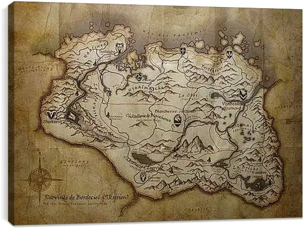 Постер на подрамнике - The Elder Scrolls V: Skyrim
