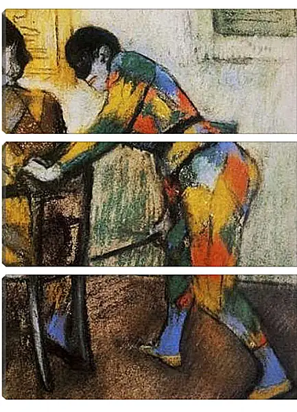 Модульная картина - Deux arlequins. Эдгар Дега