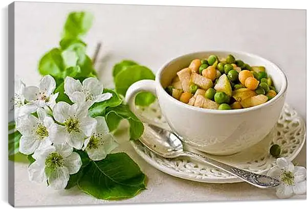 Постер на подрамнике - Летний салат. Весеннее угощение.